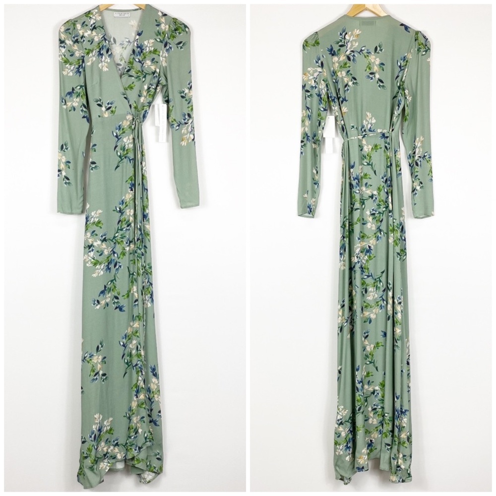 Flynn Skye Brush Strokes Kate Maxi Wrap Dress